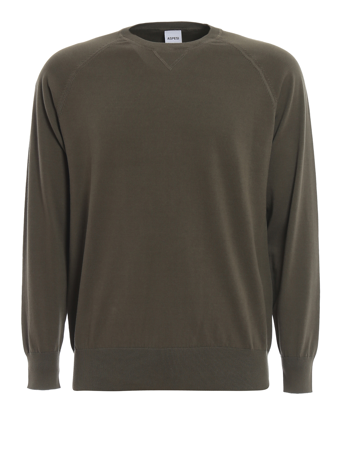 Green cotton crew neck sweater M039337101169 (ASPESI / ニット・セーター・カーディガン ) | ASPESI (アスペジ)