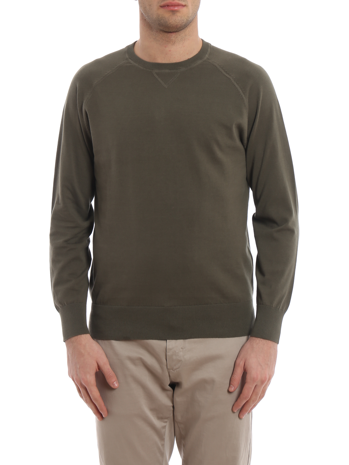 Green cotton crew neck sweater M039337101169 (ASPESI / ニット・セーター・カーディガン ) | ASPESI (アスペジ)(2)