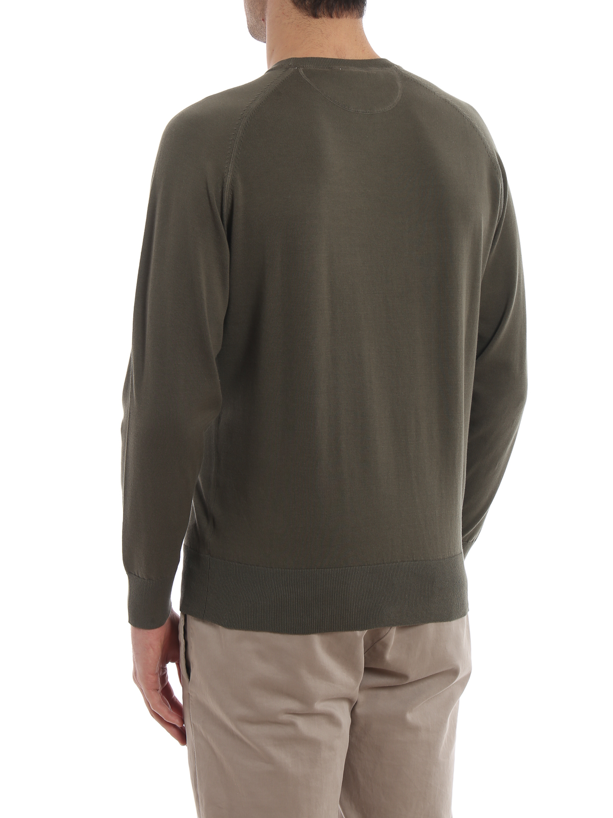 Green cotton crew neck sweater M039337101169 (ASPESI / ニット・セーター・カーディガン ) | ASPESI (アスペジ)(3)