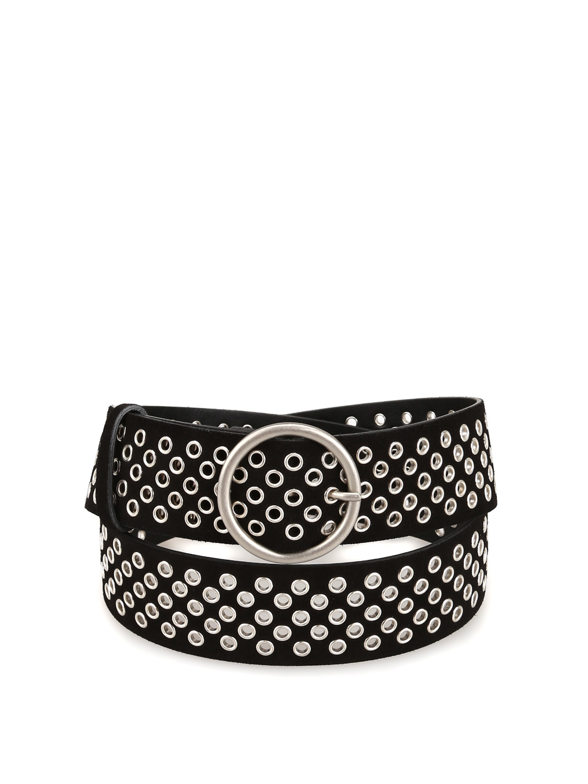 Grommet black suede belt 300607770555 (PHILOSOPHY / ベルト・サスペンダー ) | PHILOSOPHY (フィロソフィ)
