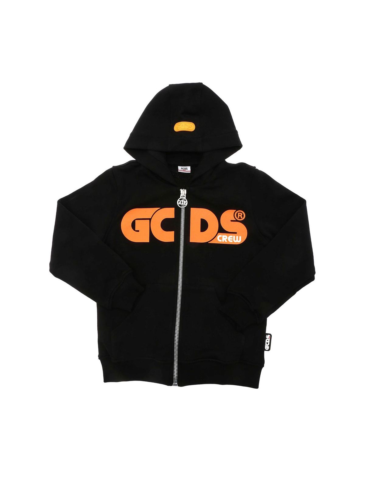 Neon logo sweatshirt in black 027596110 (GCDS / スウェット・フーディー ) | GCDS (ジーシーディーエス)