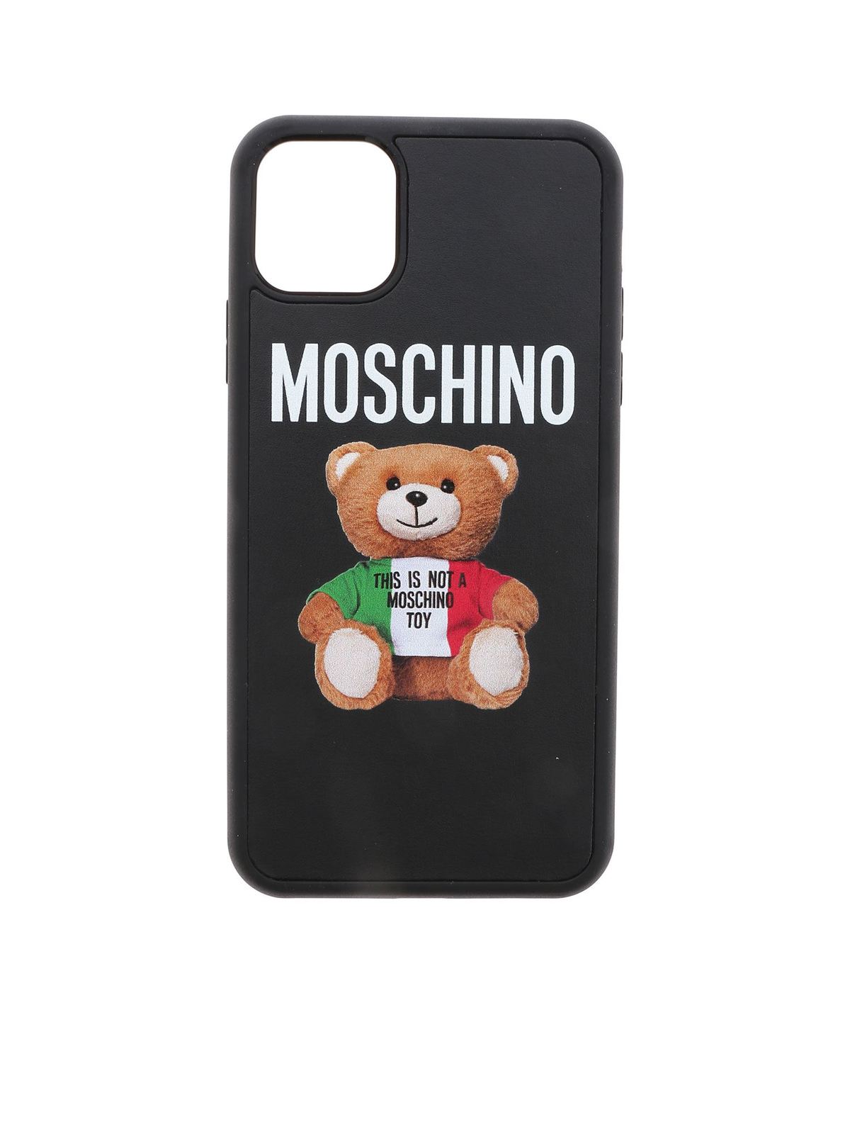 Italian Teddy Bear Pro Max cover in black 794783011555 (MOSCHINO / テックアイテム ) | MOSCHINO (モスキーノ)