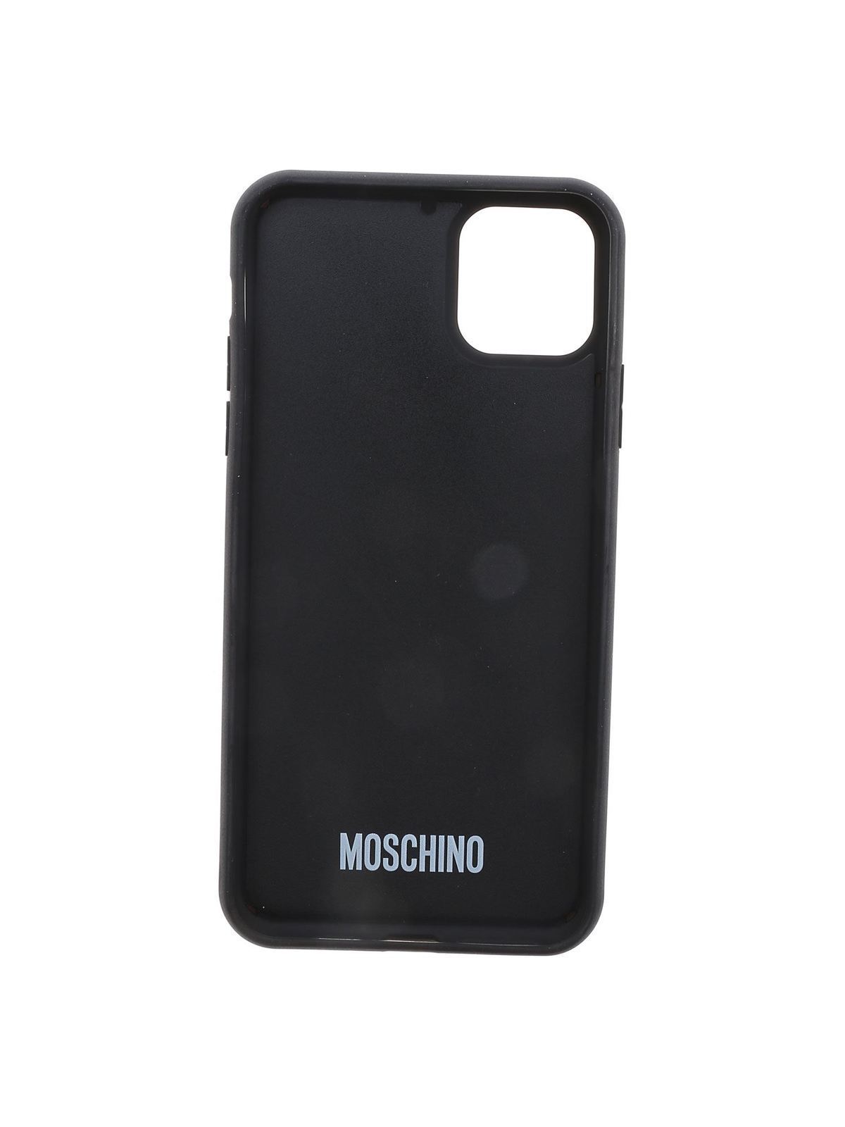Italian Teddy Bear Pro Max cover in black 794783011555 (MOSCHINO / テックアイテム ) | MOSCHINO (モスキーノ)(1)
