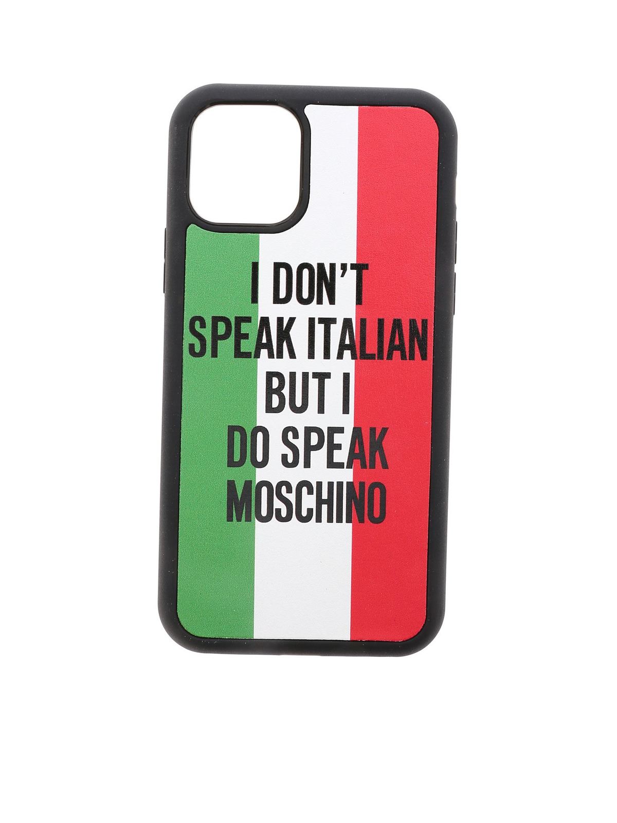 Italian Slogan Iphone 11 Pro cover 795083011888 (MOSCHINO / テックアイテム ) | MOSCHINO (モスキーノ)