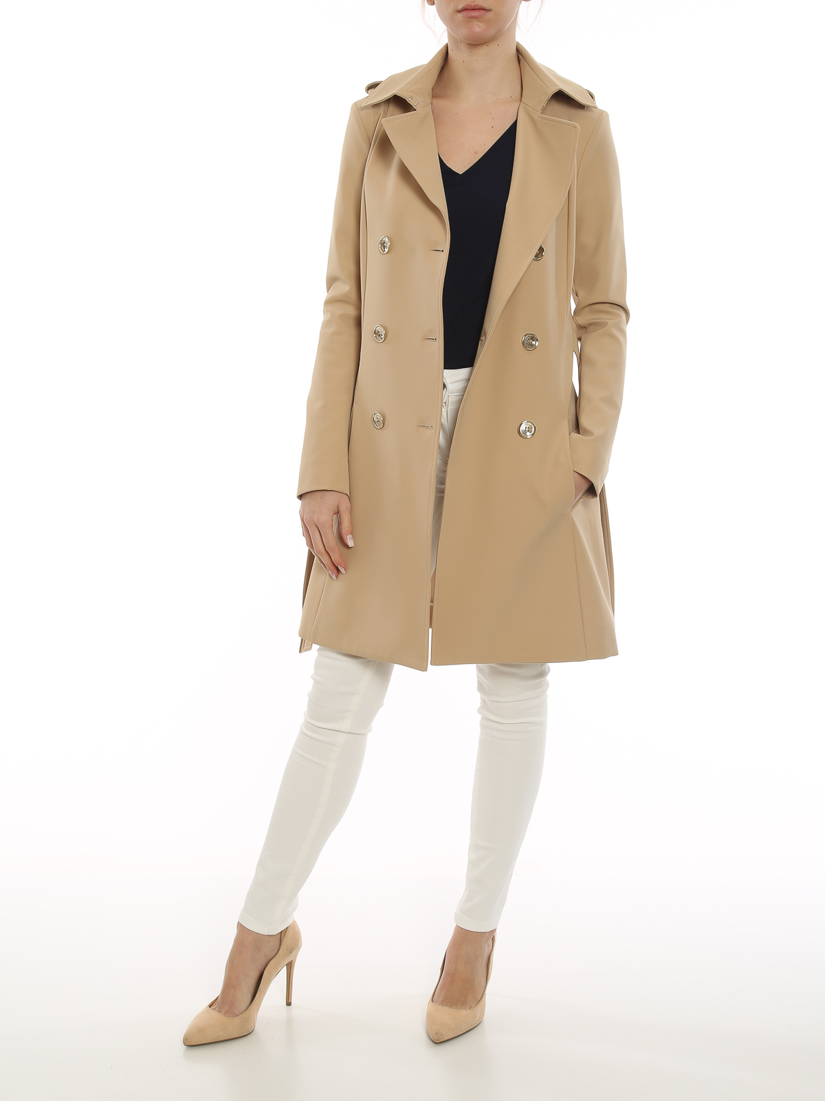 Stretch technical fabric trench coat CO0188A2AWB663 (PATRIZIA PEPE / コート・ダウン ) | PATRIZIA PEPE (パトリツィア ペペ)(1)