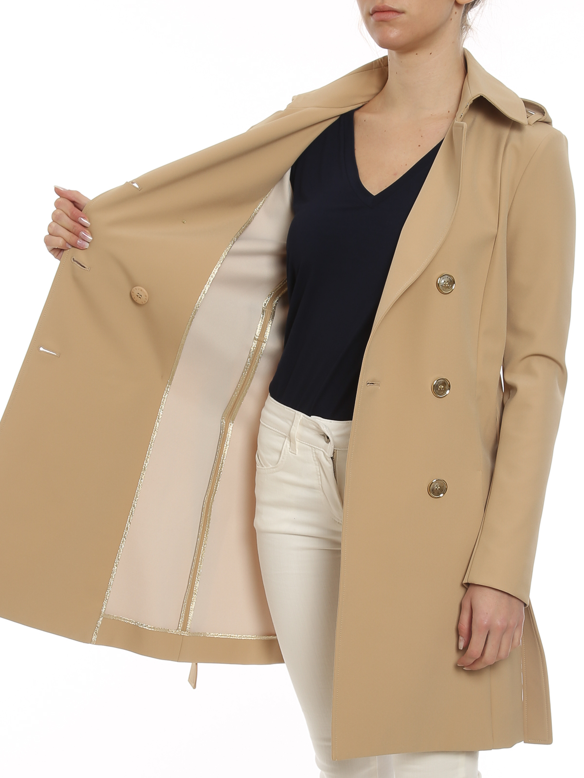 Stretch technical fabric trench coat CO0188A2AWB663 (PATRIZIA PEPE / コート・ダウン ) | PATRIZIA PEPE (パトリツィア ペペ)(4)