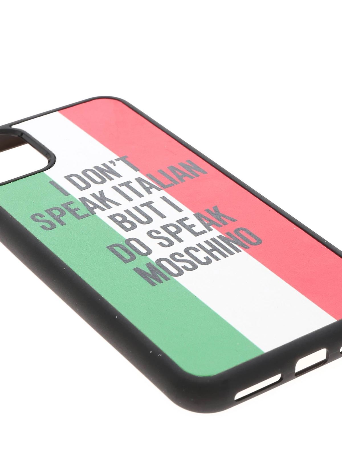 Italian Slogan Iphone 11 Pro Max cover 795183011888 (MOSCHINO / テックアイテム ) | MOSCHINO (モスキーノ)(2)