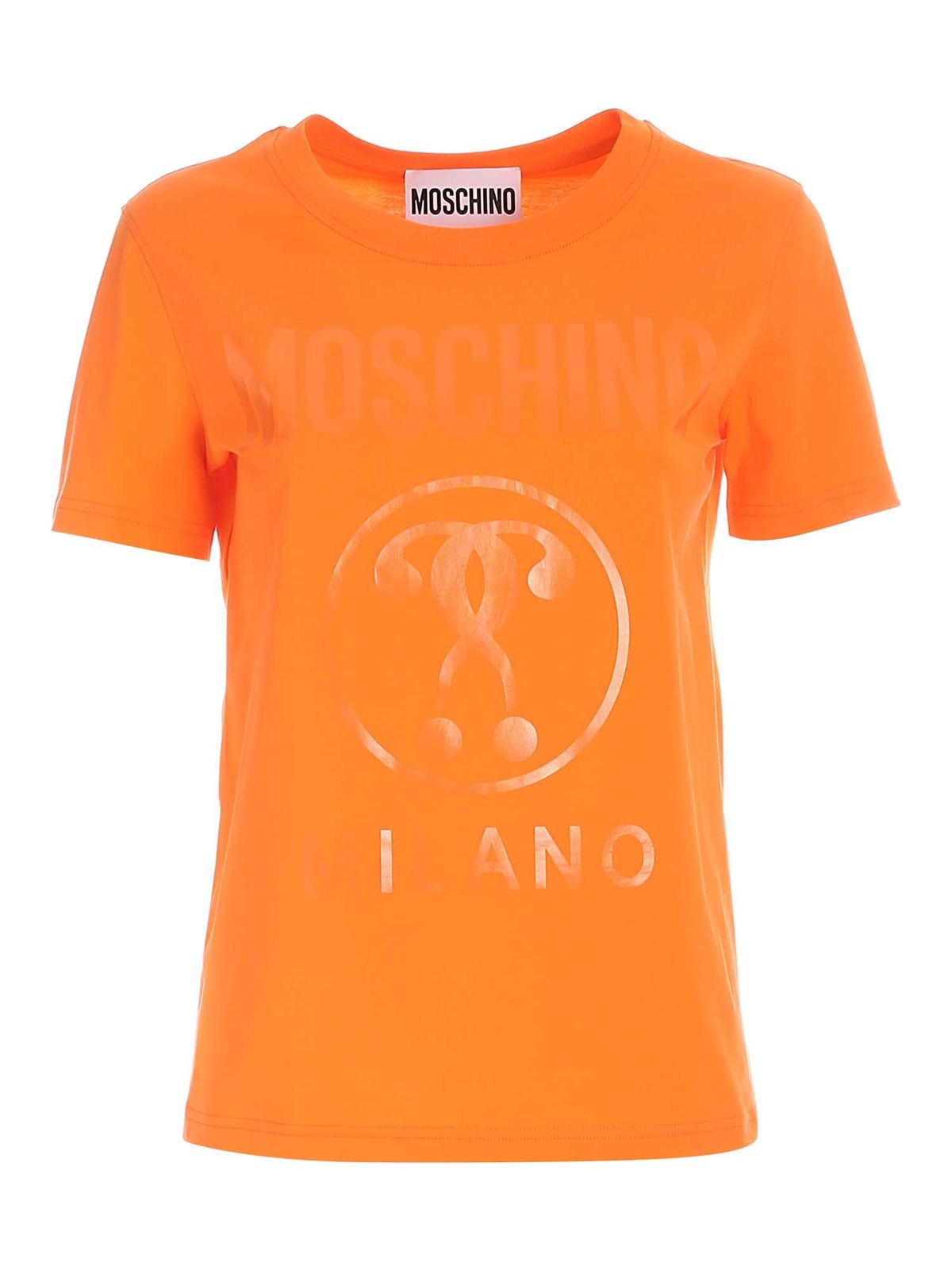 Double Question Mark T-Shirt in orange 071505401035 (MOSCHINO / Tシャツ・カットソー ) | MOSCHINO (モスキーノ)