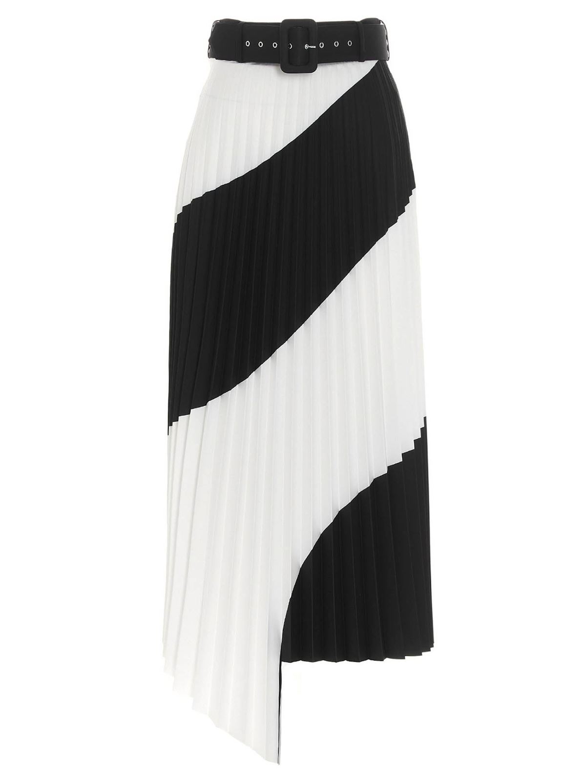 Pleated skirt in white and black OWCC115R21FAB0011001 (Off-White / スカート ) | Off-White (オフホワイト)