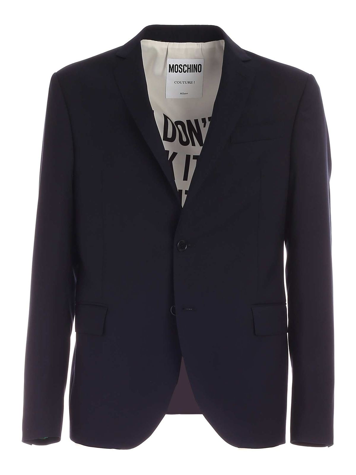 Single-breasted suit in blue 250720342510 (MOSCHINO / スーツ・ジャケット ) | MOSCHINO (モスキーノ)