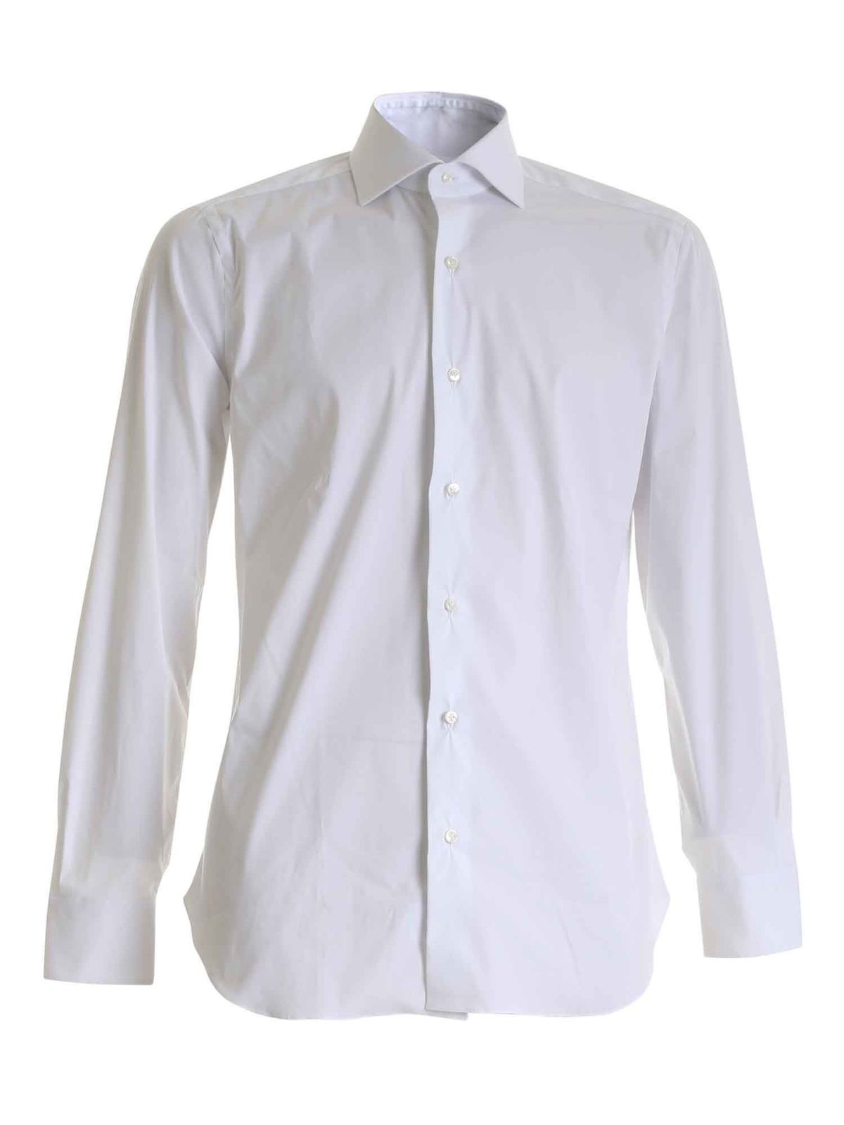 French collar shirt in white I1U132PZ2700 (BARBA / シャツ・ブラウス ) | BARBA (バルバ)
