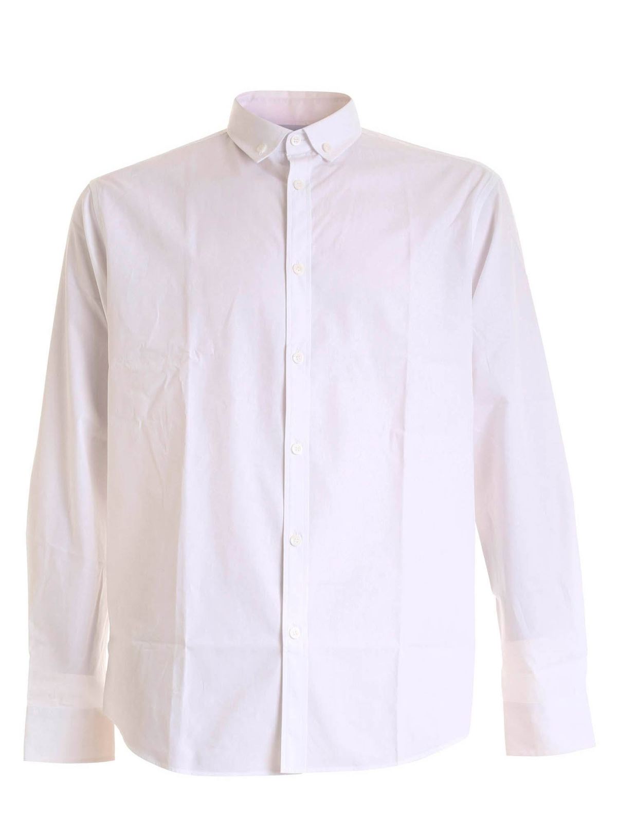 Maxi label shirt in white 022070350001 (MOSCHINO / シャツ・ブラウス ) | MOSCHINO (モスキーノ)