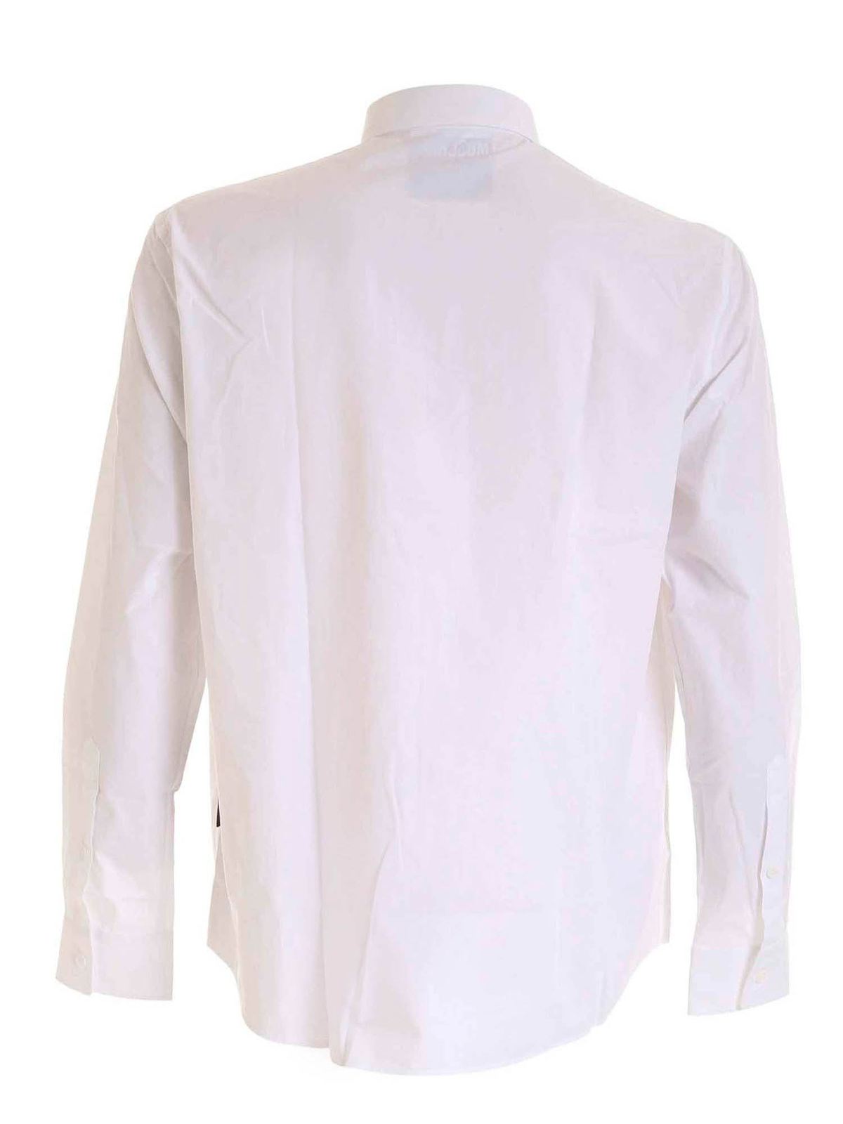 Maxi label shirt in white 022070350001 (MOSCHINO / シャツ・ブラウス ) | MOSCHINO (モスキーノ)(1)