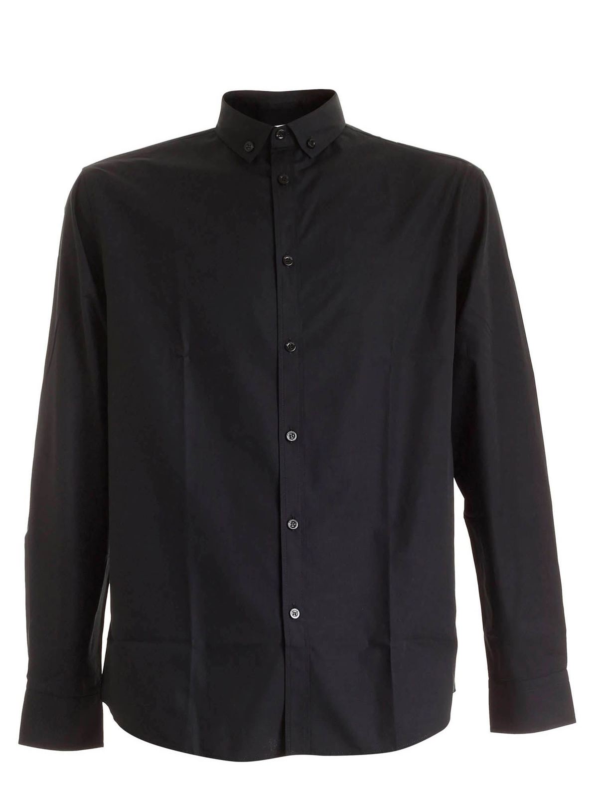 Maxi label shirt in black 022070350555 (MOSCHINO / シャツ・ブラウス ) | MOSCHINO (モスキーノ)