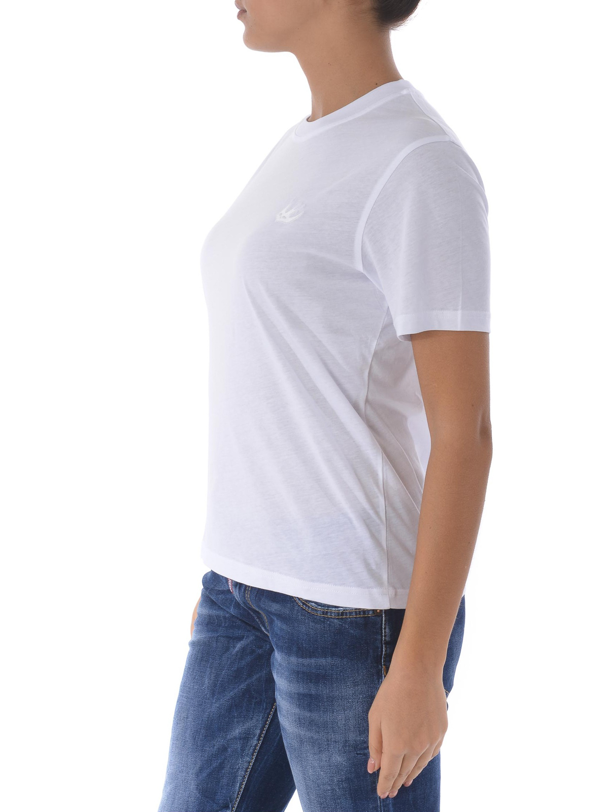 Front logo white cotton T-shirt 473705RMT749000 (McQ / Tシャツ・カットソー ) | McQ (マックキュー)(2)