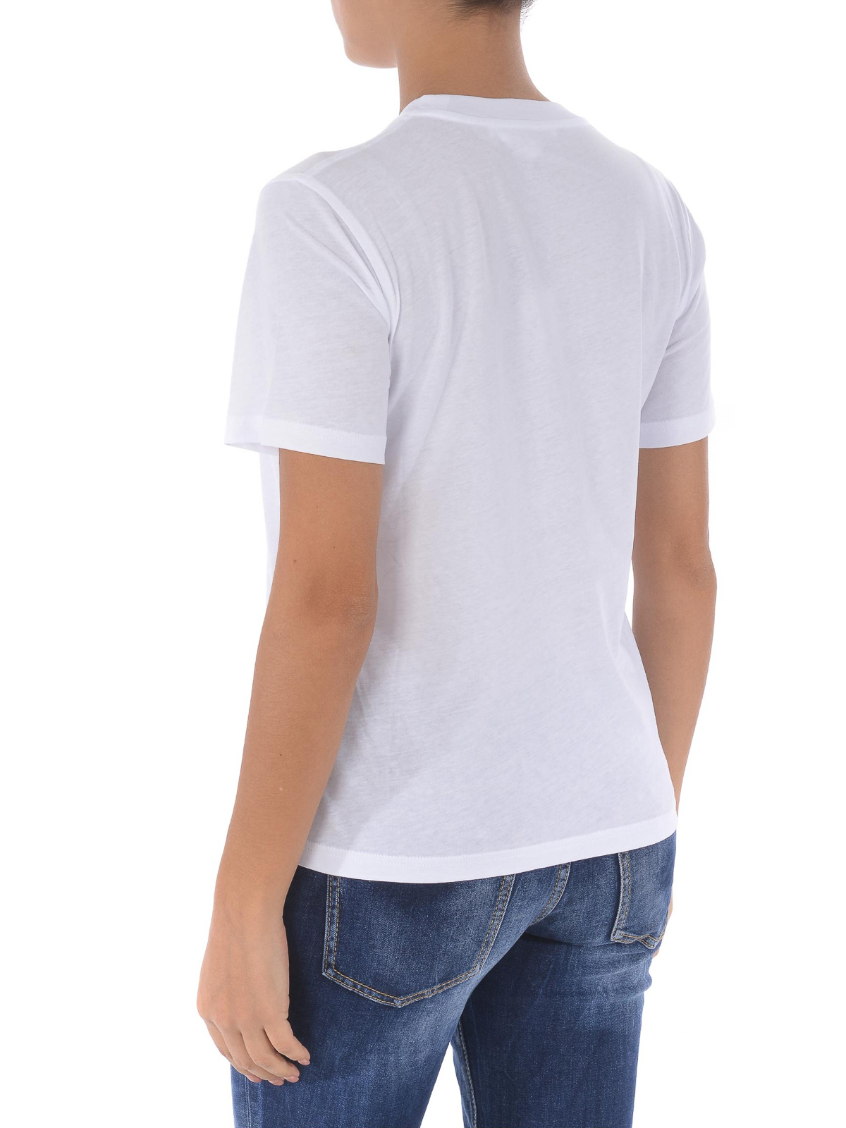 Front logo white cotton T-shirt 473705RMT749000 (McQ / Tシャツ・カットソー ) | McQ (マックキュー)(3)