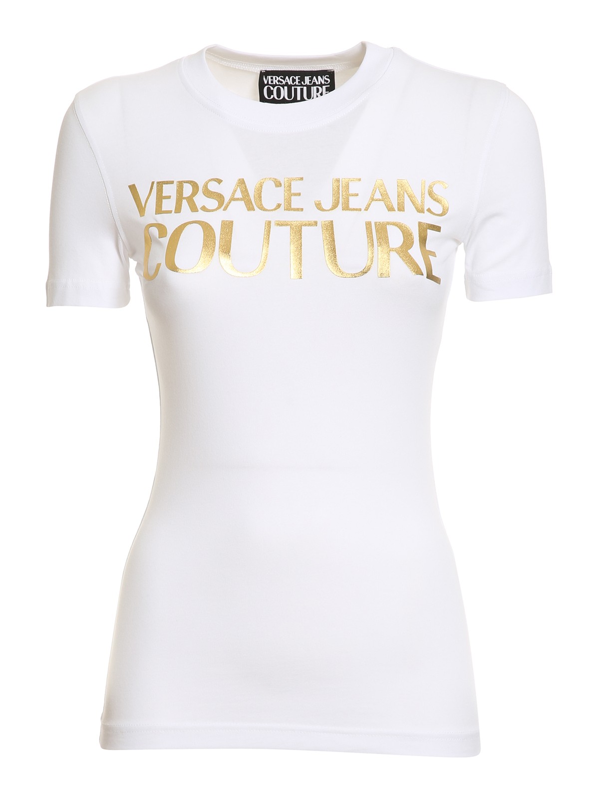 Laminated logo T-shirt 72HAHT01CJ03TG03 (VERSACE JEANS COUTURE / Tシャツ・カットソー ) | VERSACE JEANS COUTURE (ヴェルサーチェ ジーンズ クチュール)