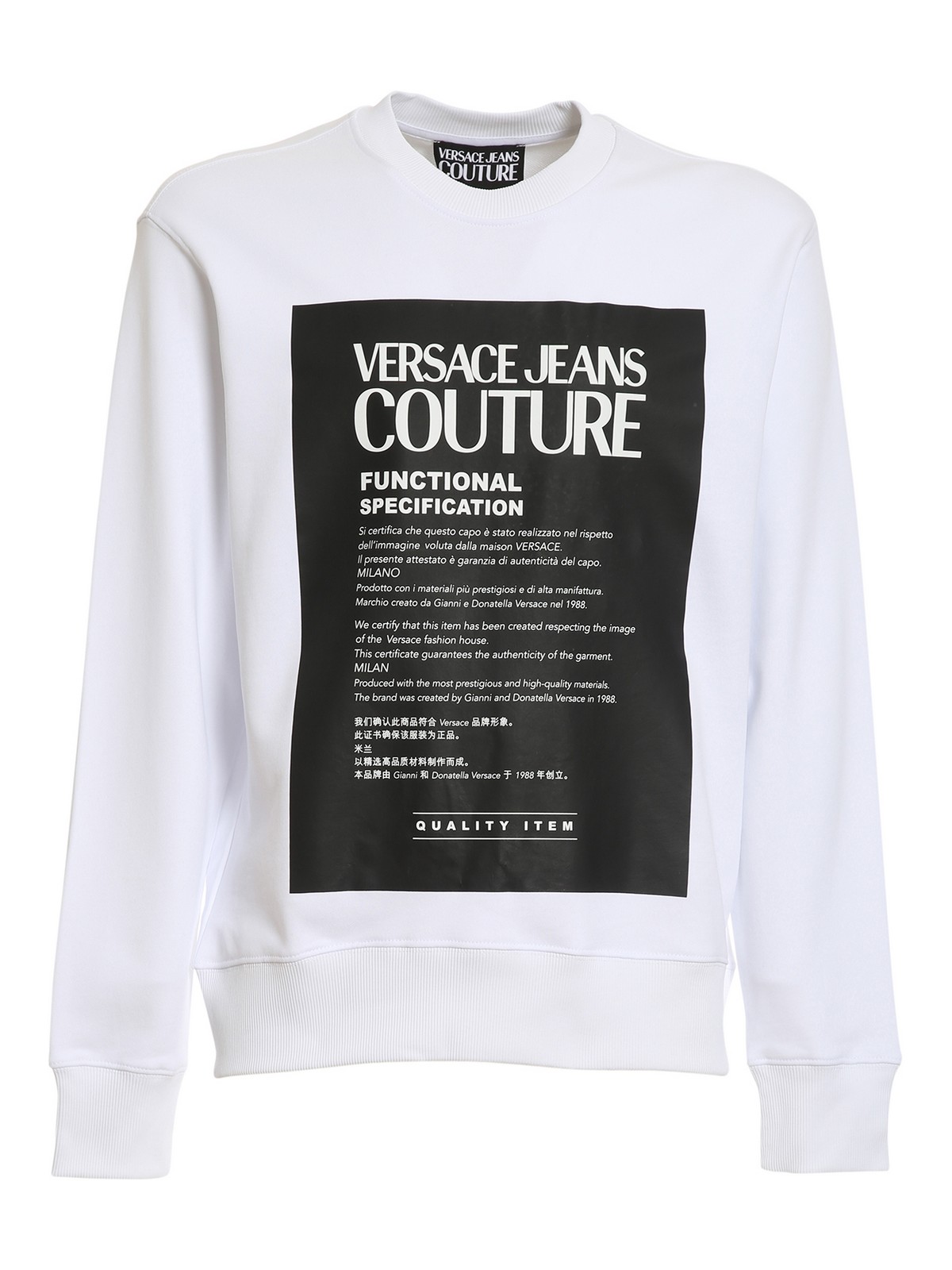 Crew neck sweatshirt 72GAIT05CF01O003 (VERSACE JEANS COUTURE / スウェット・フーディー ) | VERSACE JEANS COUTURE (ヴェルサーチェ ジーンズ クチュール)