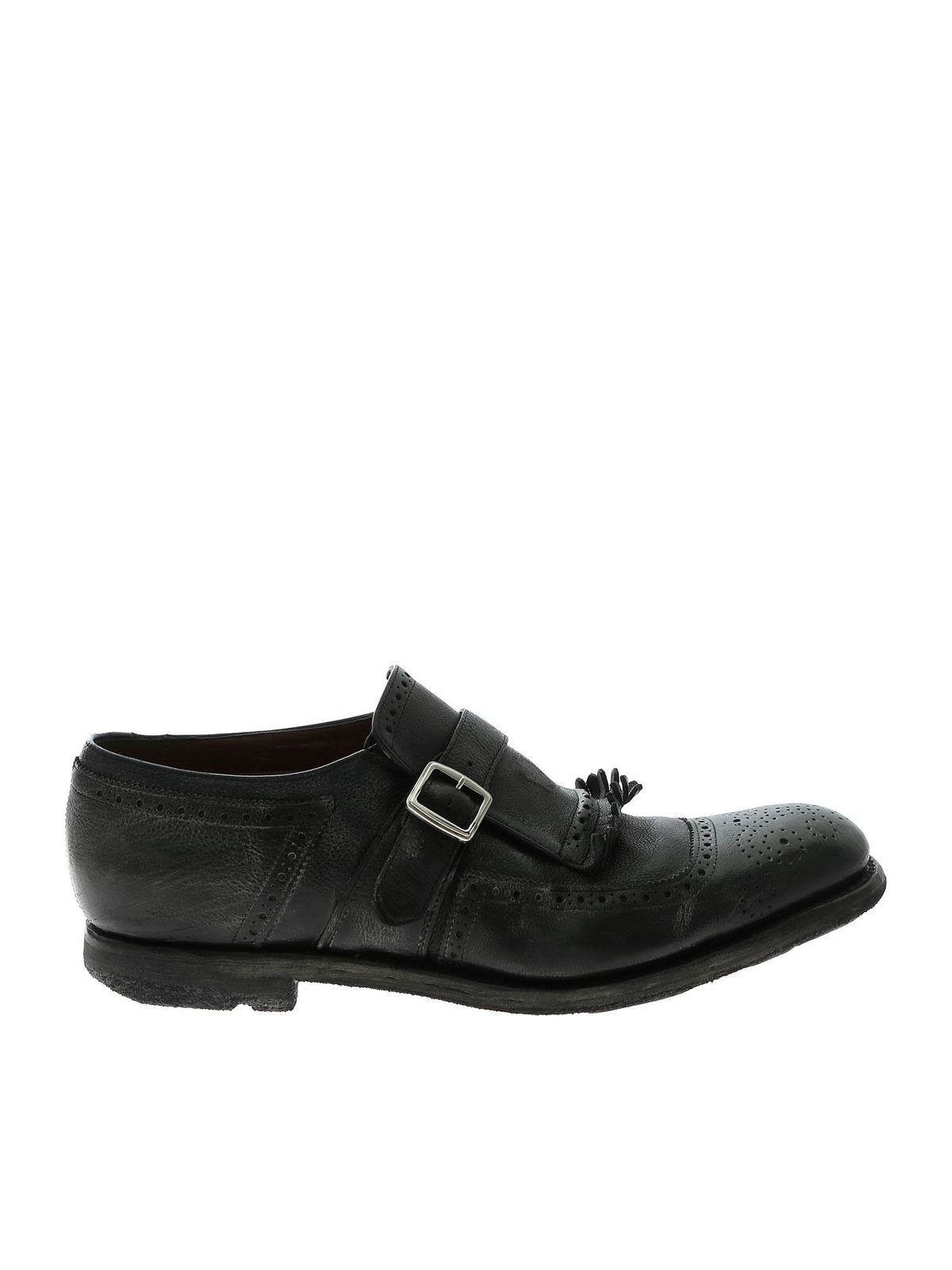 Vintage effect Monk Strap in black EOG0019PWF0AAB (Church's / ローファー ) | Church's (チャーチ)