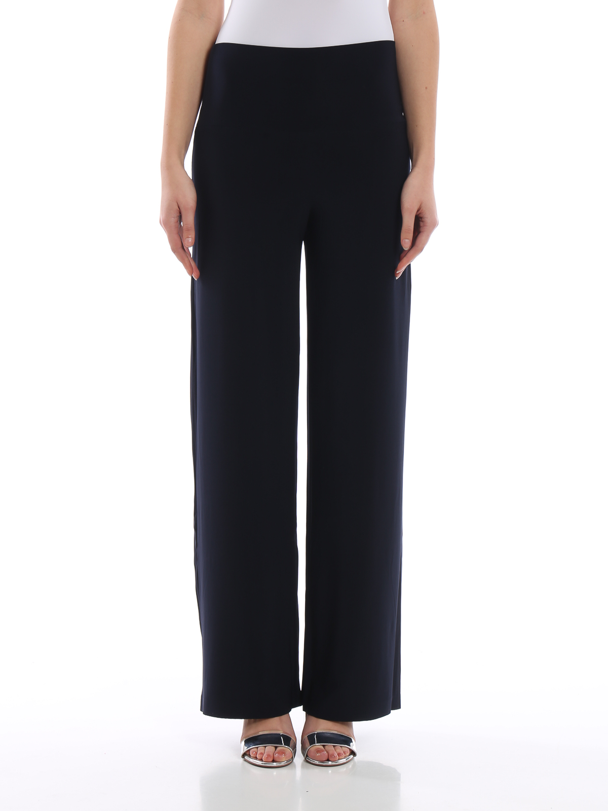 Dark blue stretch fabric trousers KK1267PL019012MIDNIGHT (NORMA KAMALI / パンツ ) | NORMA KAMALI (ノーマカマリ)(2)