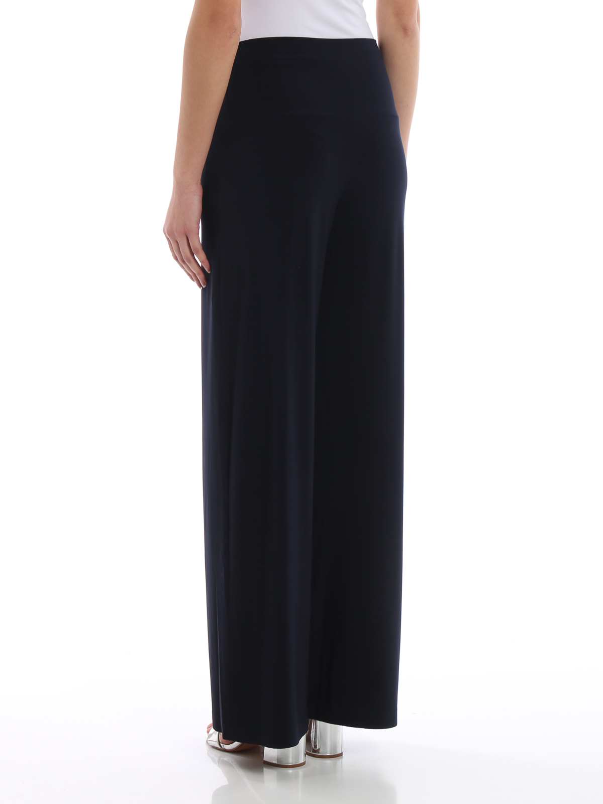 Dark blue stretch fabric trousers KK1267PL019012MIDNIGHT (NORMA KAMALI / パンツ ) | NORMA KAMALI (ノーマカマリ)(3)