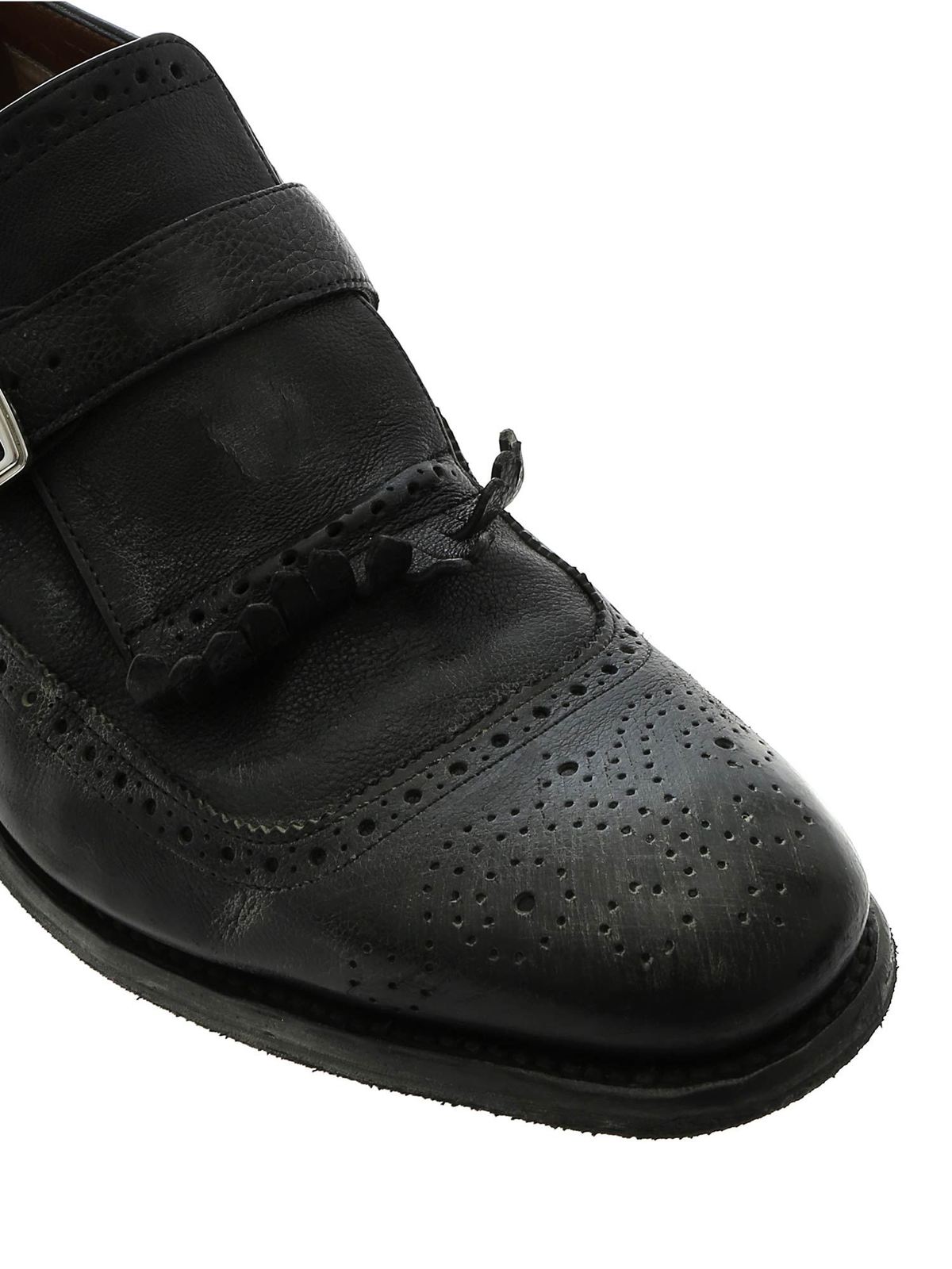 Vintage effect Monk Strap in black EOG0019PWF0AAB (Church's / ローファー ) | Church's (チャーチ)(4)