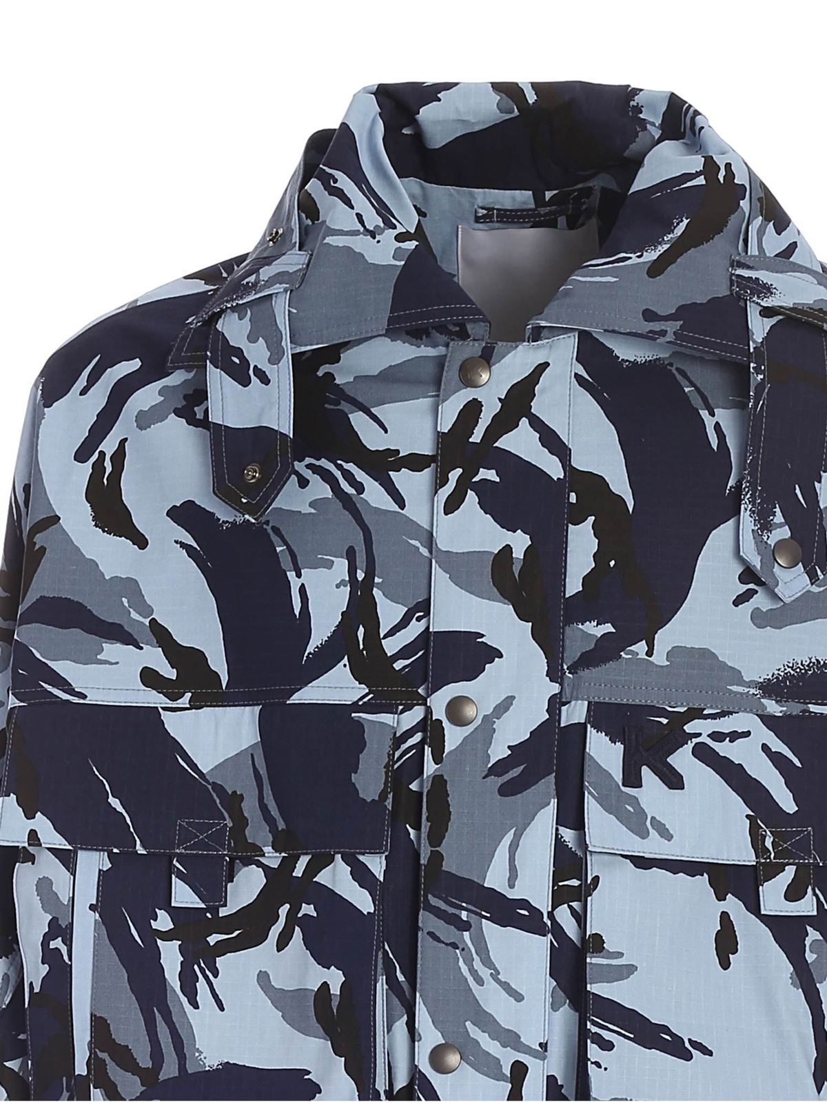 Tropic Camo jacket in blue FB55BL2011PC67 (KENZO / カジュアルジャケット・ベスト ) | KENZO (ケンゾー)(2)