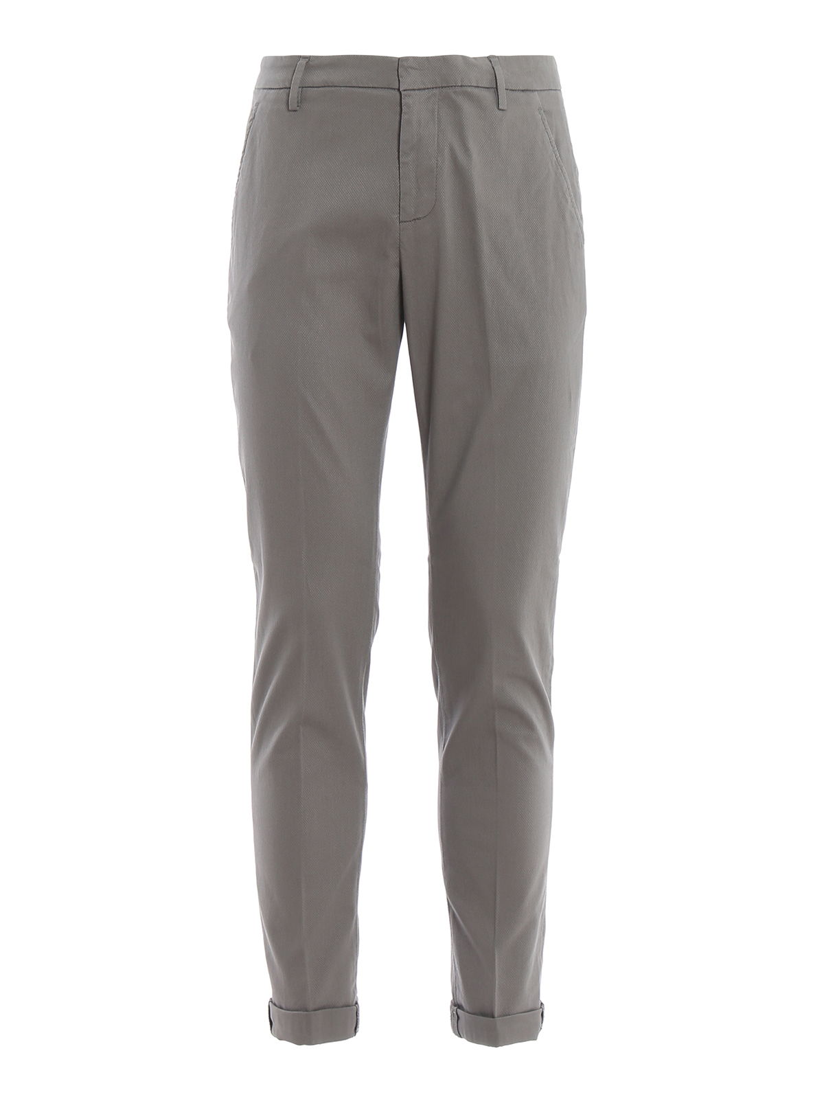 Gaubert grey cotton blend chino trousers UP235CS0080UPTD920 (DONDUP / パンツ ) | DONDUP (ドンダップ)