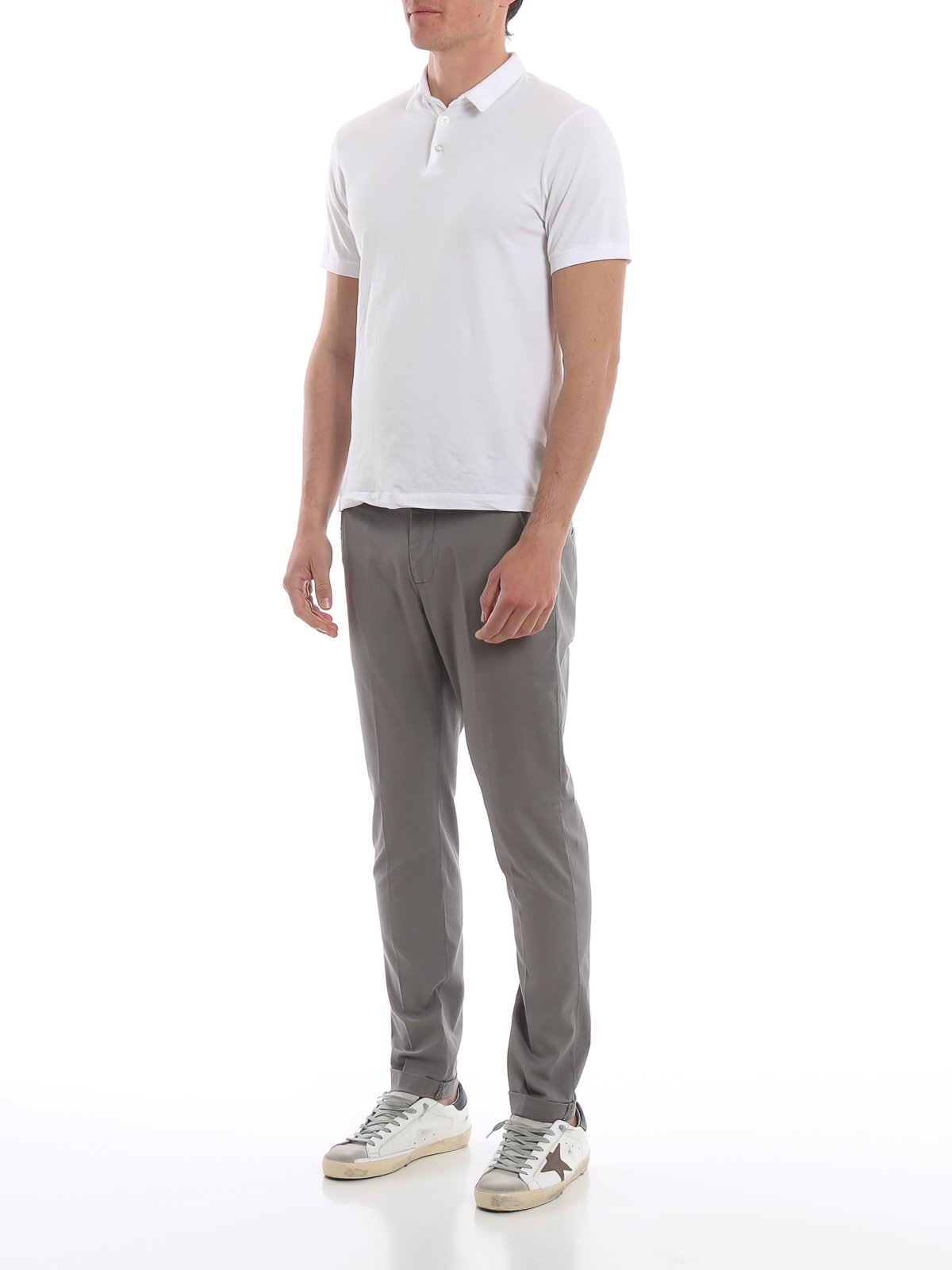 Gaubert grey cotton blend chino trousers UP235CS0080UPTD920 (DONDUP / パンツ ) | DONDUP (ドンダップ)(1)