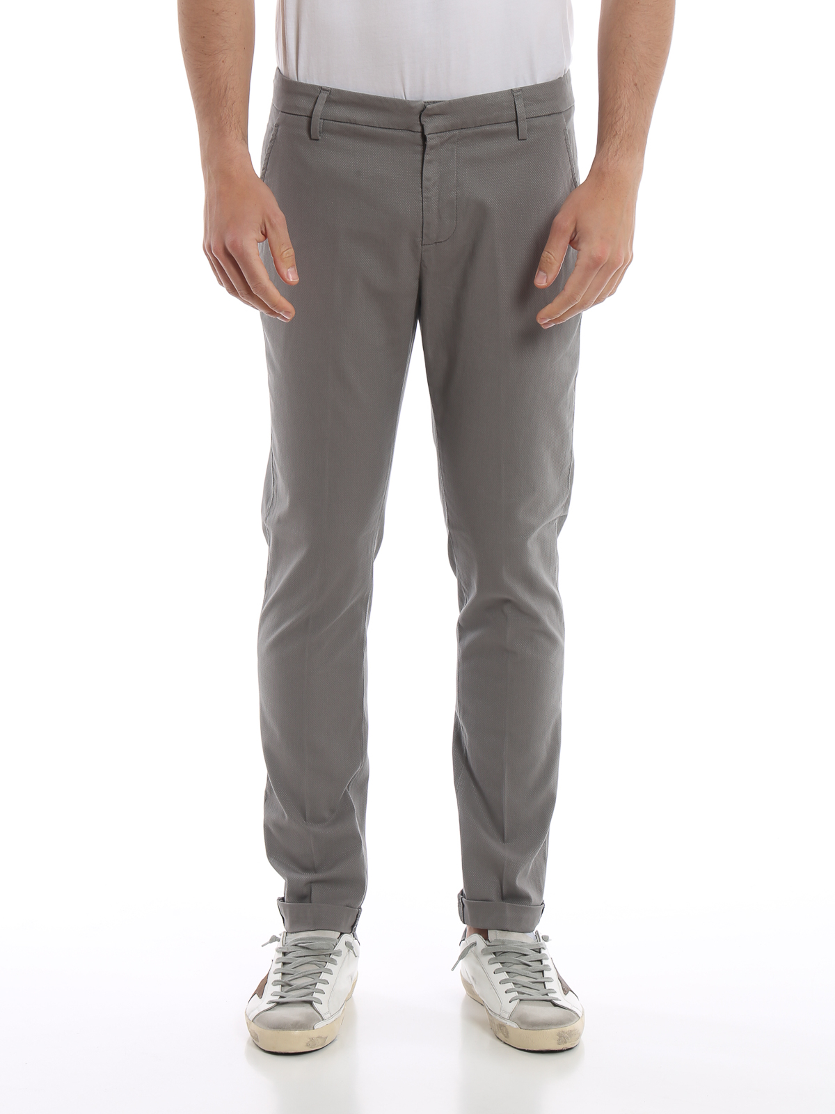 Gaubert grey cotton blend chino trousers UP235CS0080UPTD920 (DONDUP / パンツ ) | DONDUP (ドンダップ)(2)