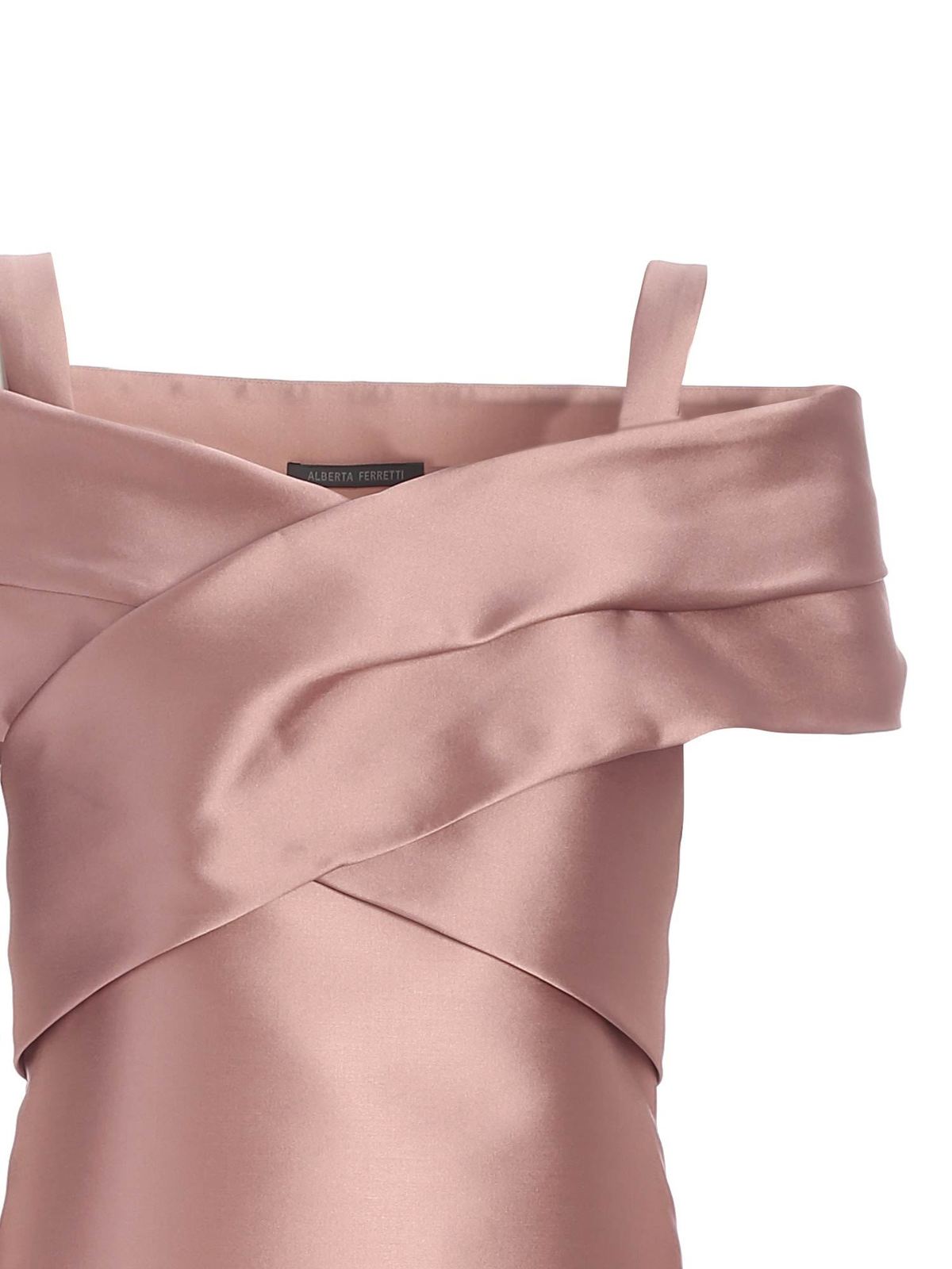 Weave detail dress in antique pink 040416360187 (ALBERTA FERRETTI / ワンピース・ドレス・オールインワン ) | ALBERTA FERRETTI (アルベルタ フェレッティ)(2)