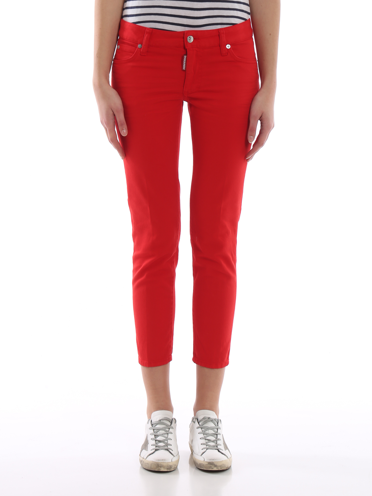Red medium waist cropped twiggy jeans S75LB0127S44531309 (Dsquared2 / ジーンズ ) | Dsquared2 (ディースクエアード)(2)