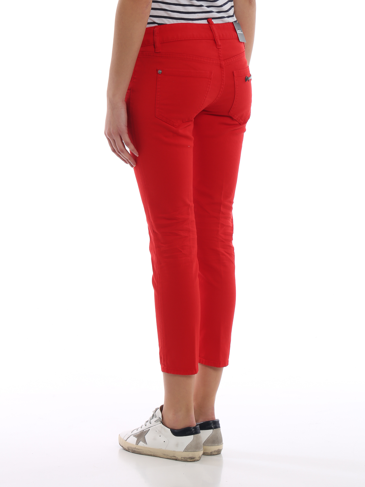 Red medium waist cropped twiggy jeans S75LB0127S44531309 (Dsquared2 / ジーンズ ) | Dsquared2 (ディースクエアード)(3)