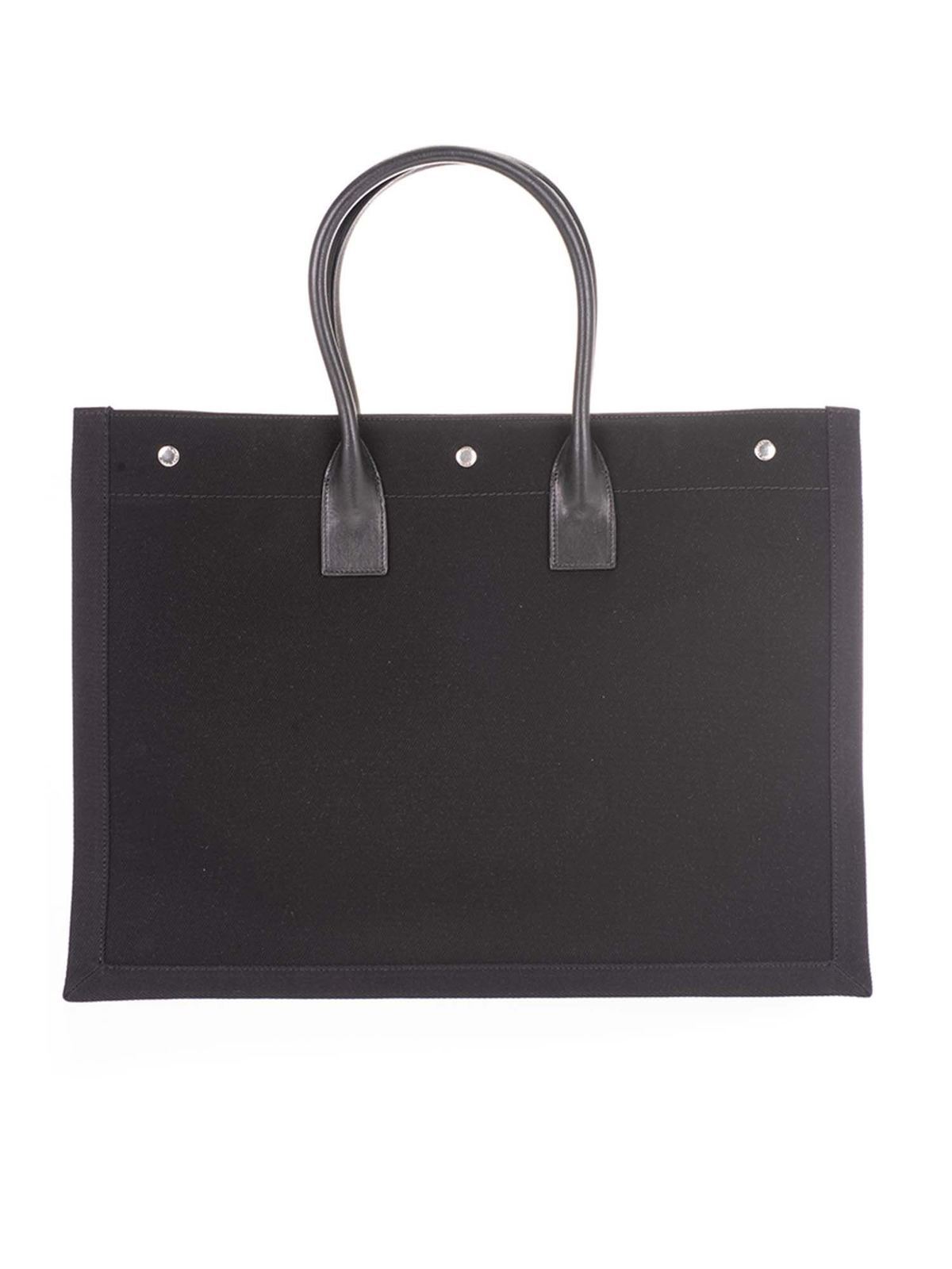 Rive Gauche shopping bag in black 50941596N9E1070 (Saint Laurent / トートバッグ ) | Saint Laurent (サンローラン)(1)