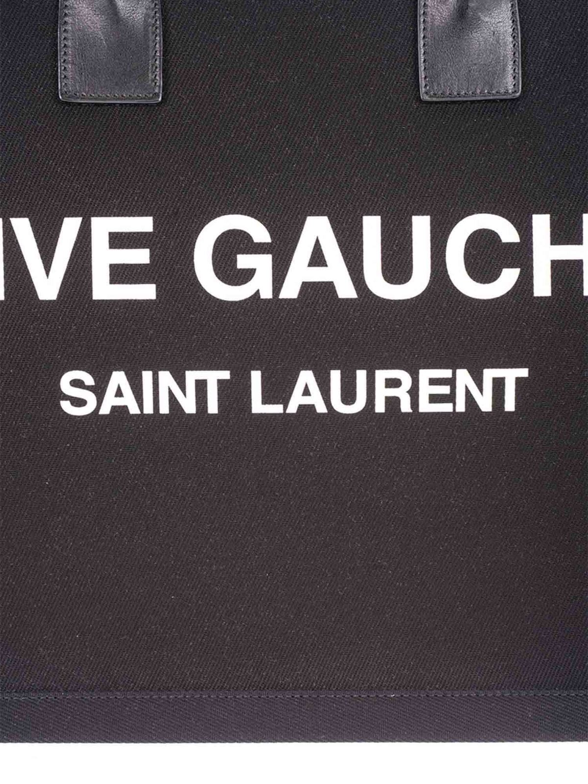 Rive Gauche shopping bag in black 50941596N9E1070 (Saint Laurent / トートバッグ ) | Saint Laurent (サンローラン)(3)