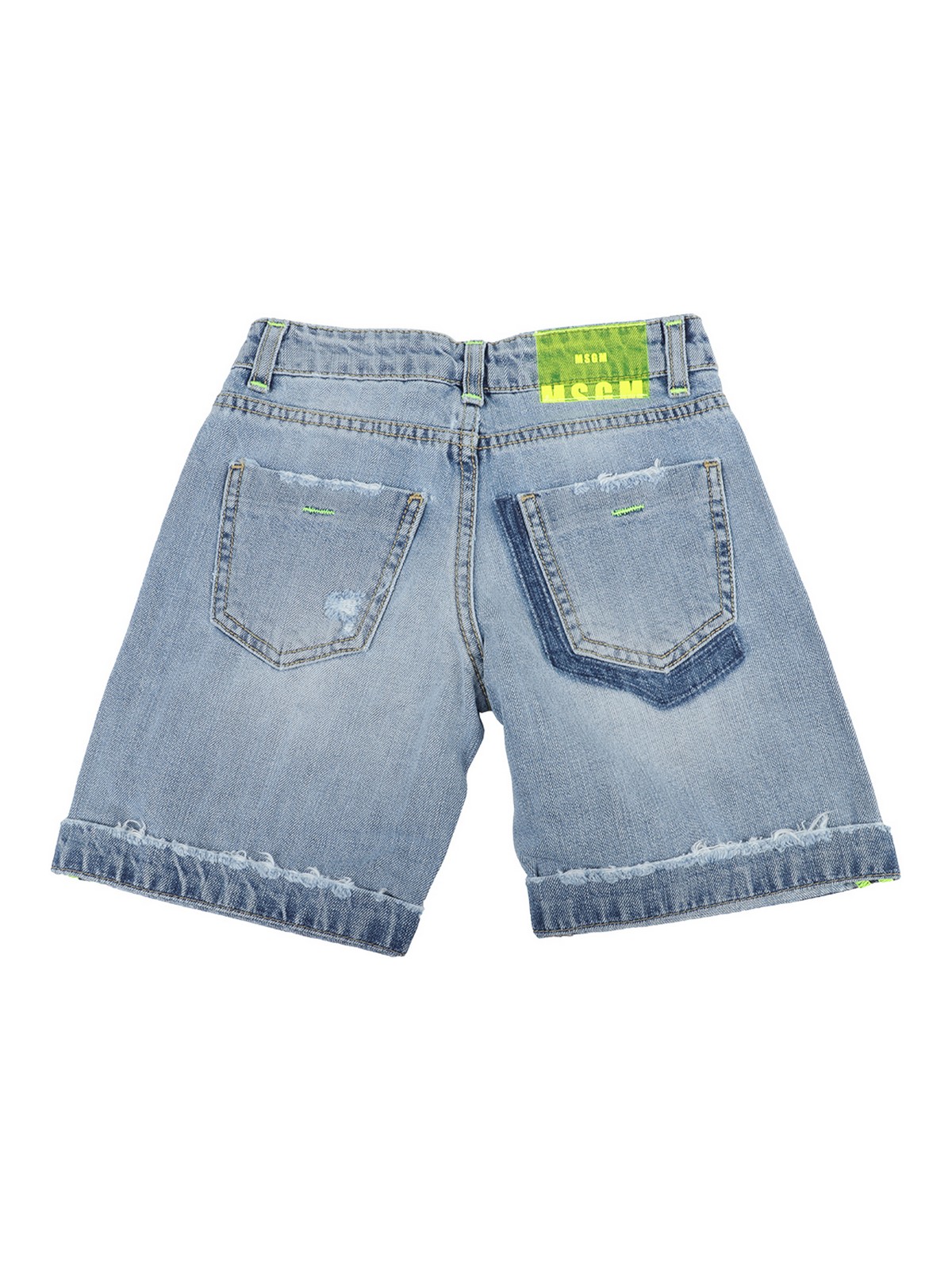 Distressed effect denim shorts MS027601126 (MSGM / ショートパンツ ) | MSGM (エムエスジーエム)(1)