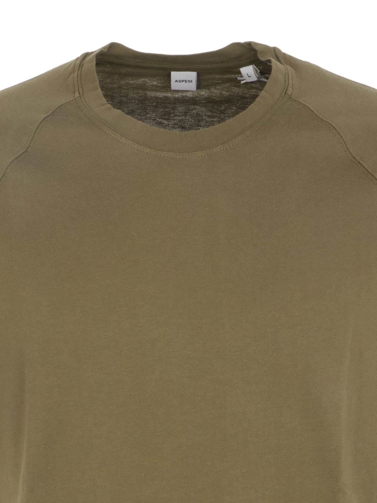 Logo label t-shirt in green AY28A33501395 (ASPESI / Tシャツ・カットソー ) | ASPESI (アスペジ)(2)