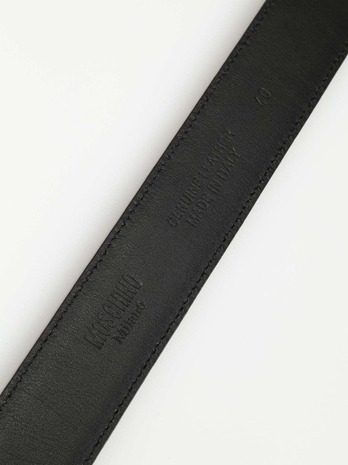 Logo lettering black patent leather belt 801280071555 (MOSCHINO / ベルト・サスペンダー ) | MOSCHINO (モスキーノ)(2)