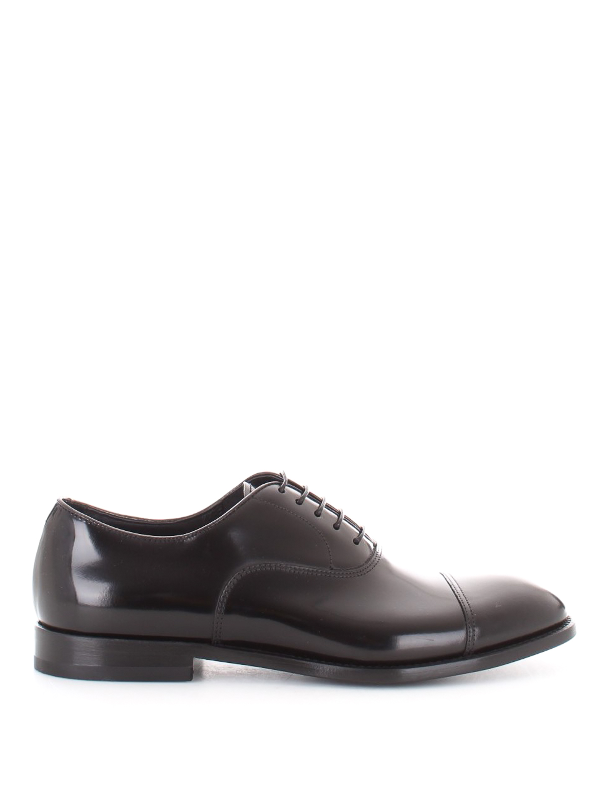 Brushed leather black Oxford shoes DU1002YORKUF028NN00 (DOUCAL'S / レースアップ ) | DOUCAL'S (デュカルス)