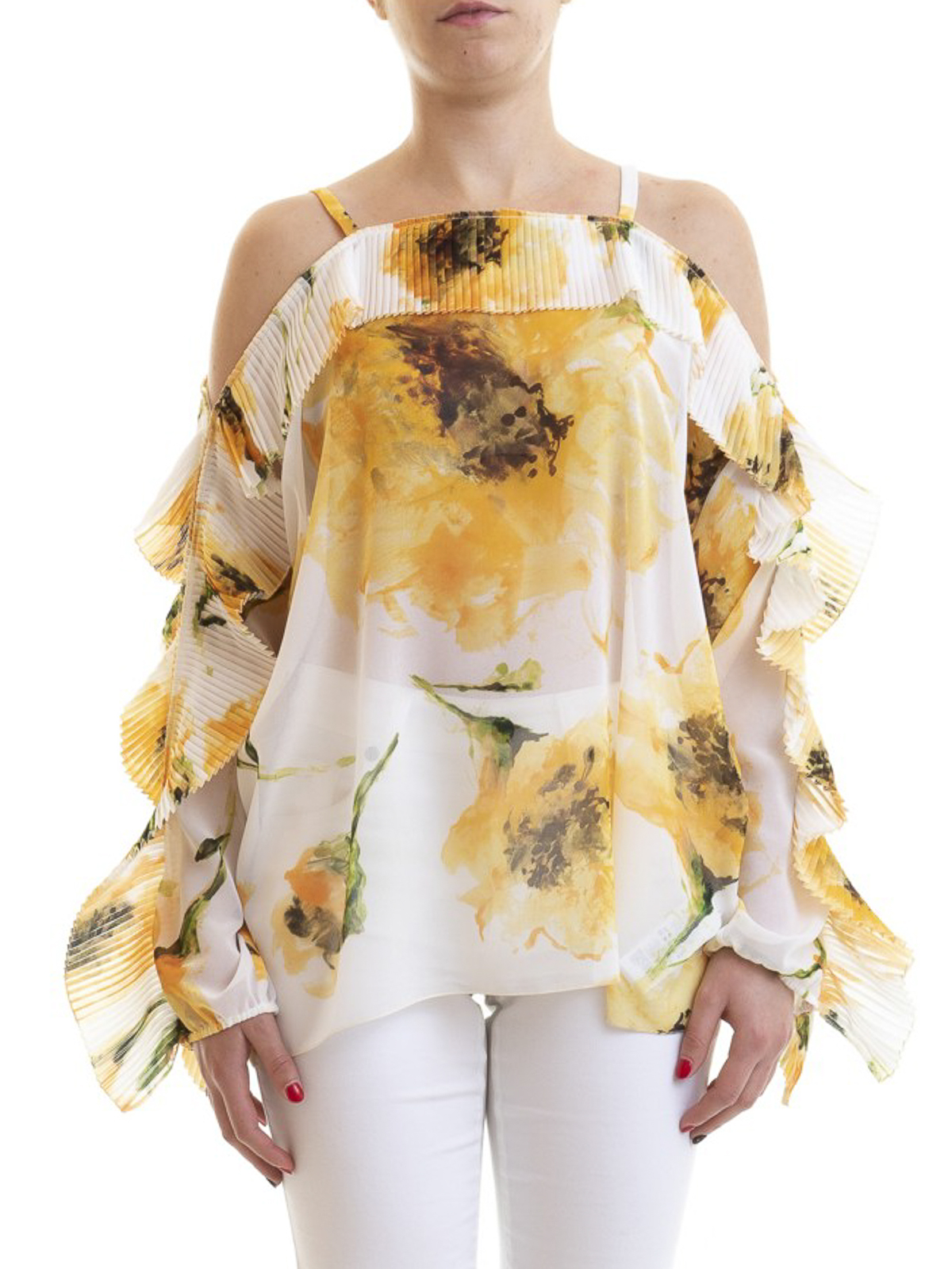 Floral printed off the shoulder blouse 7567125 (BLUGIRL / シャツ・ブラウス ) | BLUGIRL (ブルーガール)(2)
