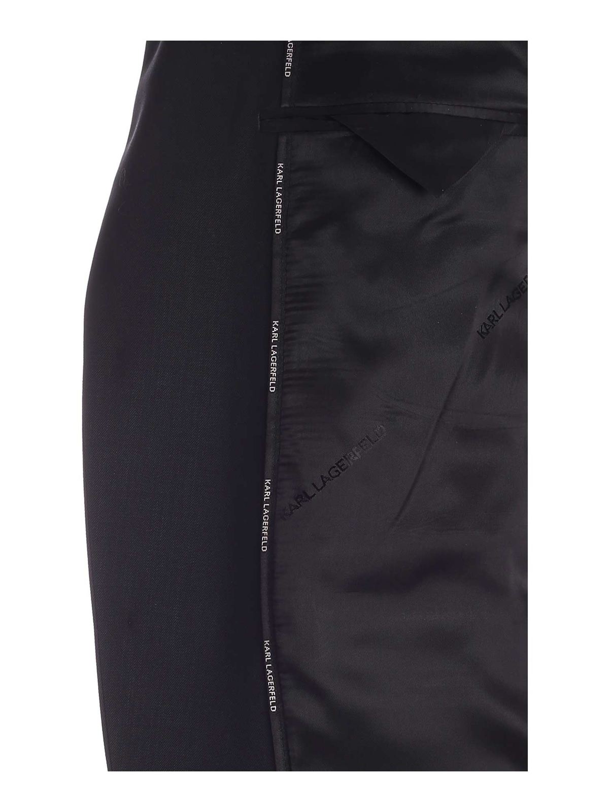 Logo label jacket in black 15524510511083990 (KARL LAGERFELD / スーツ・ジャケット ) | KARL LAGERFELD (カール・ラガーフェルド)(3)