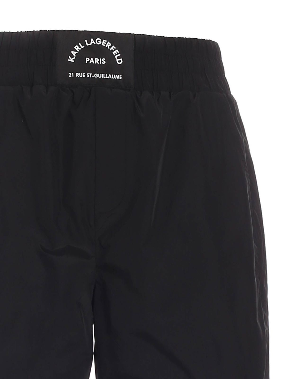 Logo label shorts in black 255770511571990 (KARL LAGERFELD / ショートパンツ ) | KARL LAGERFELD (カール・ラガーフェルド)(2)