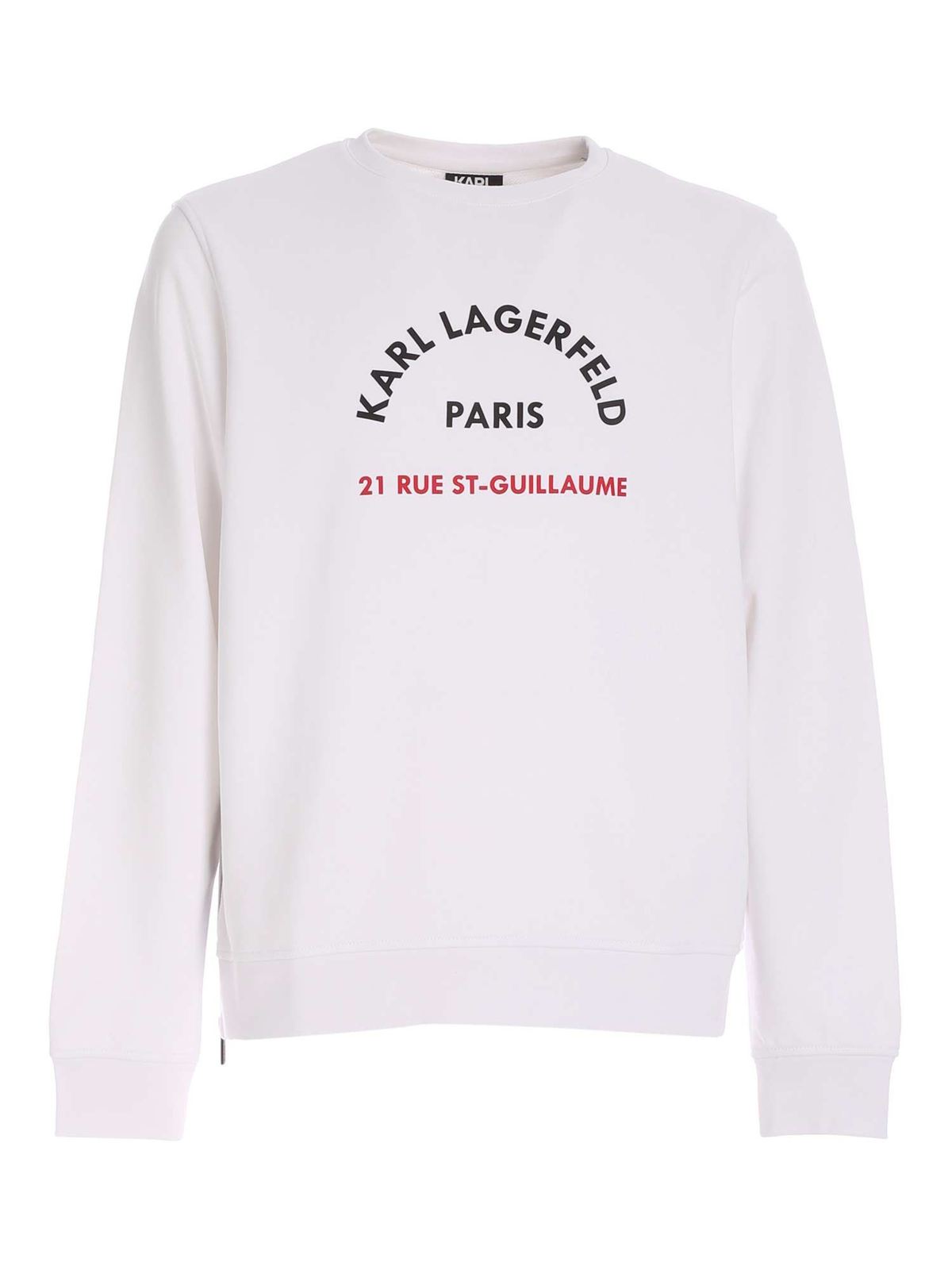 Contrasting print sweatshirt in white 70507051190010 (KARL LAGERFELD / スウェット・フーディー ) | KARL LAGERFELD (カール・ラガーフェルド)
