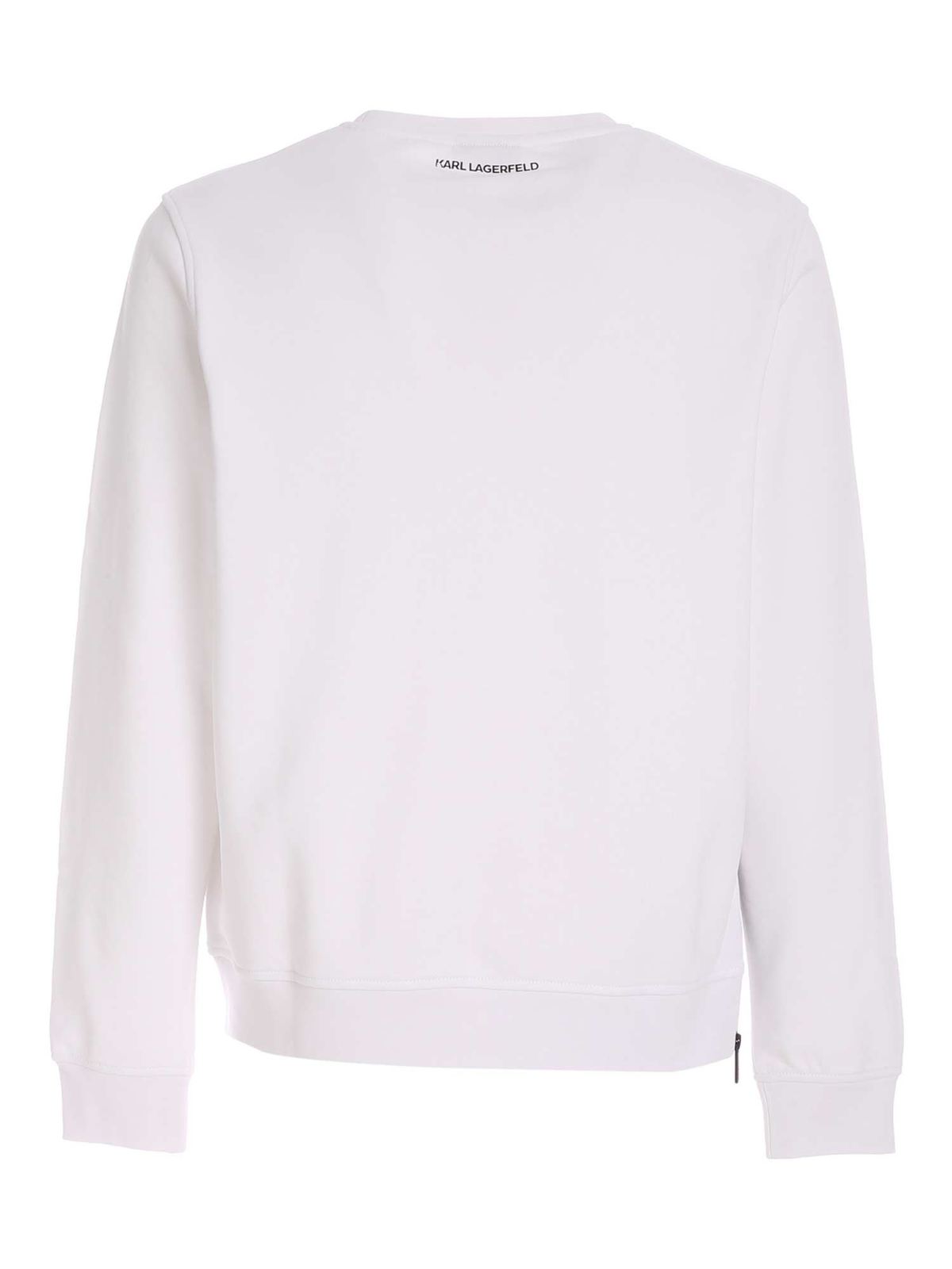 Contrasting print sweatshirt in white 70507051190010 (KARL LAGERFELD / スウェット・フーディー ) | KARL LAGERFELD (カール・ラガーフェルド)(1)