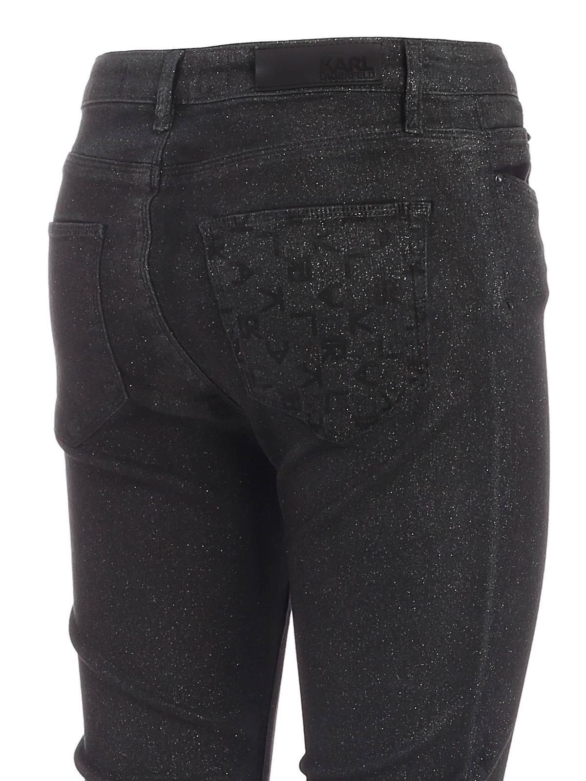 Sparkle skinny jeans in grey 211W1101D93 (KARL LAGERFELD / ジーンズ ) | KARL LAGERFELD (カール・ラガーフェルド)(2)