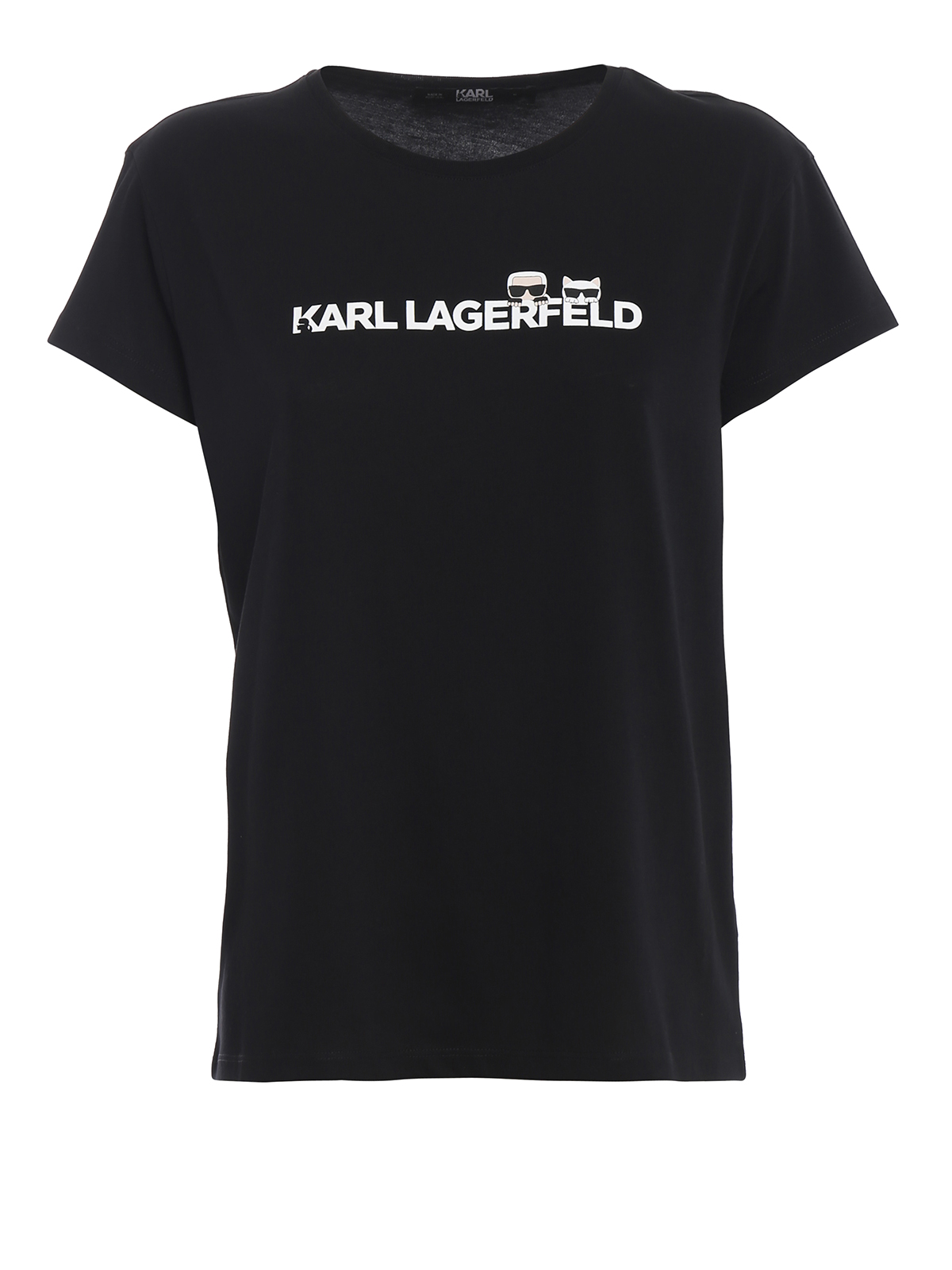 Ikonik black cotton T-shirt 91KW1740999 (KARL LAGERFELD / Tシャツ・カットソー ) | KARL LAGERFELD (カール・ラガーフェルド)