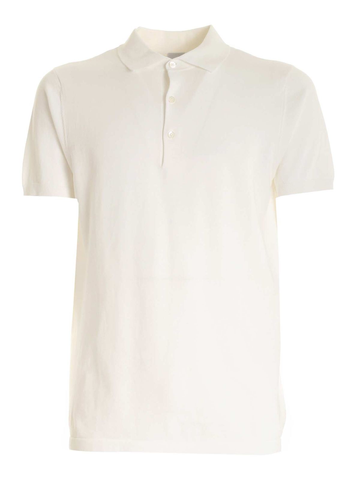 Three-button polo shirt in white M040337101072 (ASPESI / ポロシャツ ) | ASPESI (アスペジ)
