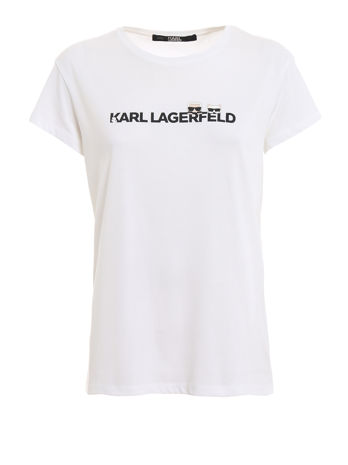 Ikonik white cotton T-shirt 91KW1721 (KARL LAGERFELD / Tシャツ・カットソー ) | KARL LAGERFELD (カール・ラガーフェルド)