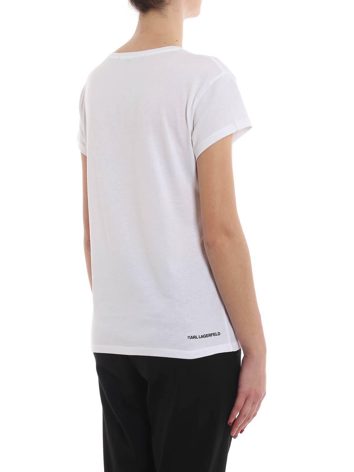 Ikonik white cotton T-shirt 91KW1721 (KARL LAGERFELD / Tシャツ・カットソー ) | KARL LAGERFELD (カール・ラガーフェルド)(3)
