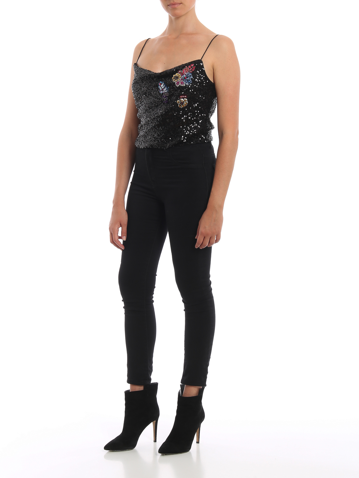 Lucidare sequined bodysuit 1G1495Y5MVZ99 (PINKO / タンクトップ・キャミソール ) | PINKO (ピンコ)(1)
